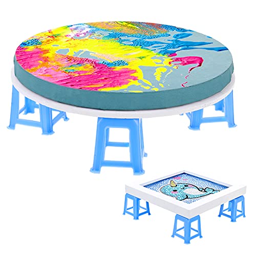 16 Pieces Paint Stand Canvas Stands For Painting Canvas Feet Risers Mini Non-Skip Fluid Painting Supplies Solid Color Plastic Paint Pouring Tools For Painting Supplies (Multi-Colors) #TOP5