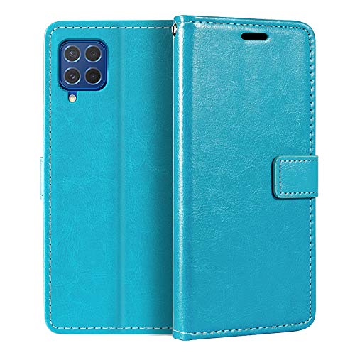 Capa carteira para Samsung Galaxy M62, capa flip magnética de couro sintético premium com suporte pa