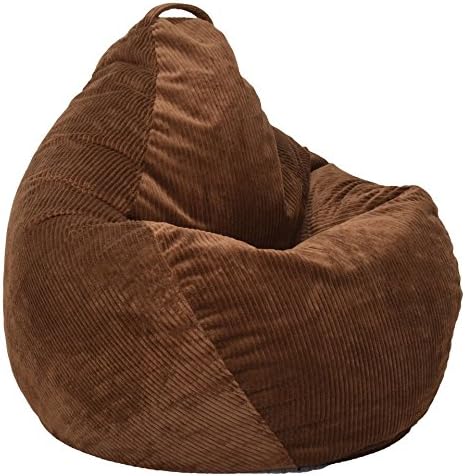 Ace Casual Casual Corduroy Teardrop Bean Bag Chair, Brown