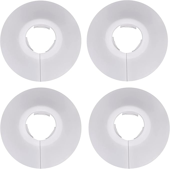 4Pcs Radiator Pipe Covers White Plastic Plastic Pipe Covers Sleeve