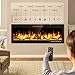 Alpaca ALPACA 50'' Slim Electric Fireplace Recessed and Wall Mounted,Wall Fireplace and Freestanding Linear Fireplace, with Remote Control,13 Adjustable Flame Color and 5 Brightness, 750W/1500W