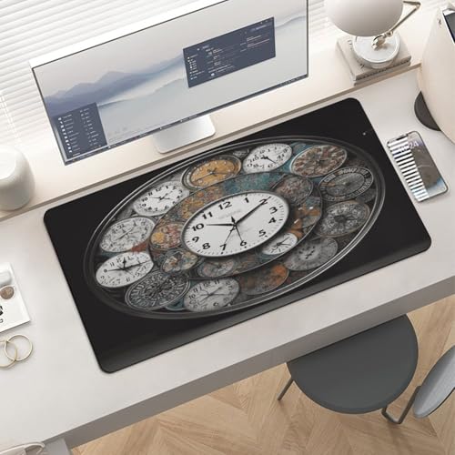 Clock Art Desk Pad con Base de Goma Grande 60x30 cm miniatura 6