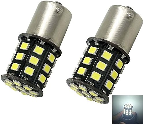 AUTOUS90 2 X 650 Lumens 1156 1141 1003 33-SMD RV Camper White LED Light Bulbs Tail Backup