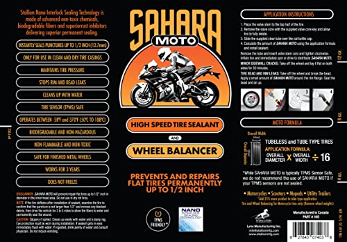 Sahara Moto Tire Sealant and Balancer