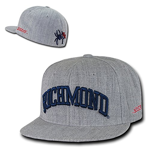 University of Richmond URICH Spiders NCAA Heather Gray Fitted Flat Bill Baseball Cap Hat (7)