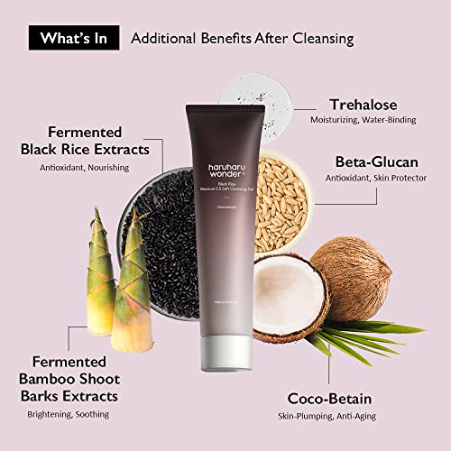 Haruharu 1097949802 Wonder Black Rice Moisture 5.5 Soft Cleansing Gel 100Ml Fermented Black Rice Face Wash Foam Cleanser thumb #1
