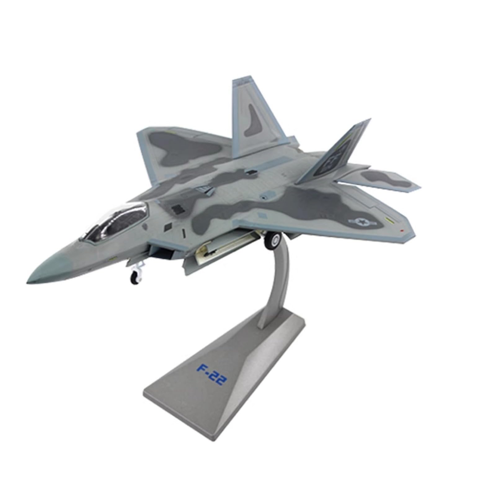 PTLYE Modelo de avión de Combate F-22, Escala 10,2, 1/72, Modelo de avión, Jet coleccionables, Modelo de avión Fundido a presión para colección, Adorno de Regalo