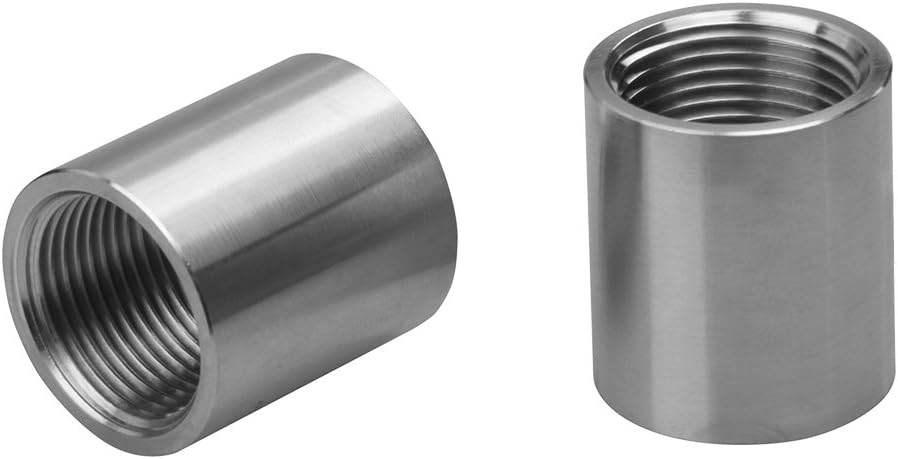 1/2" 316 Stainless Steel Full Coupling, Socket, NPT Female (2PCS)