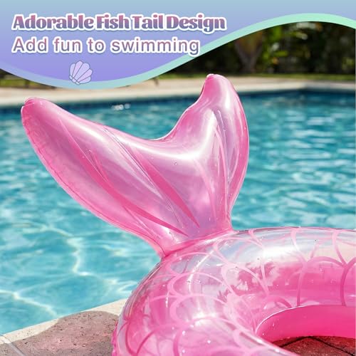 MoKo Pool Floats, Mermaid Inflatable Swim Tubes Floaties