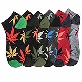 12 Pairs Novelty 420 Gift Socks Smoker Leaf Pot Ankle Casual Low Cut Men 9-11