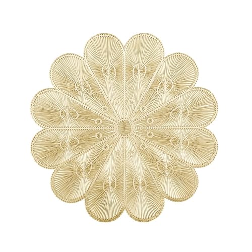 Set de table doré pétale 38 cm lot de 2 pour protéger vos tables - 5