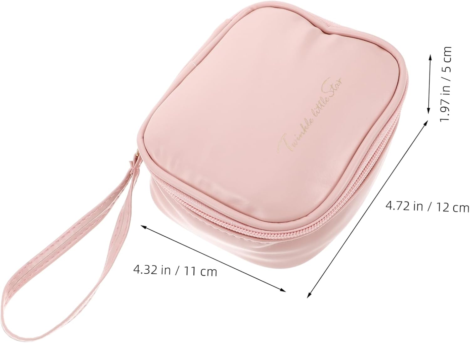 FRCOLOR High End Sanitary Napkin Storage Bag Large Capacity Zipper Pouch for Menstrual Pads Pink PU Organizer for Travel and Daily Use image 2