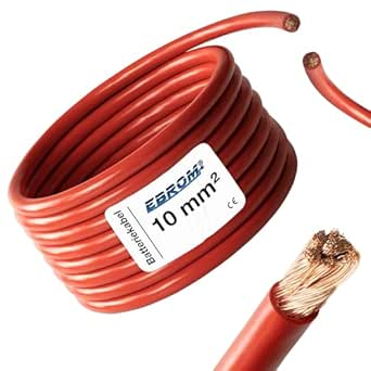 Accukabel H07V-K, rood, 6/10 mm², 16/25 mm², 35 mm² of 50 mm²,100% OFC