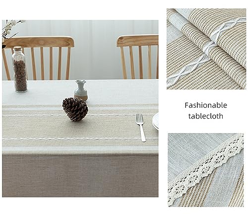 Nappe de table protection table bois contre taches et rayures coton lin - 4