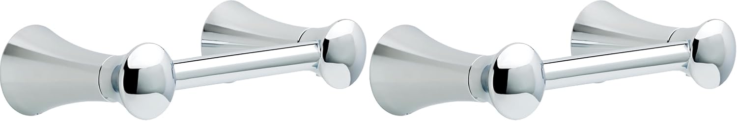 Delta Faucet 73850 Lahara Wall Mounted Pivot Arm Toilet Paper Holder in Polished Chrome, Bath Accessories (Pack of 2)