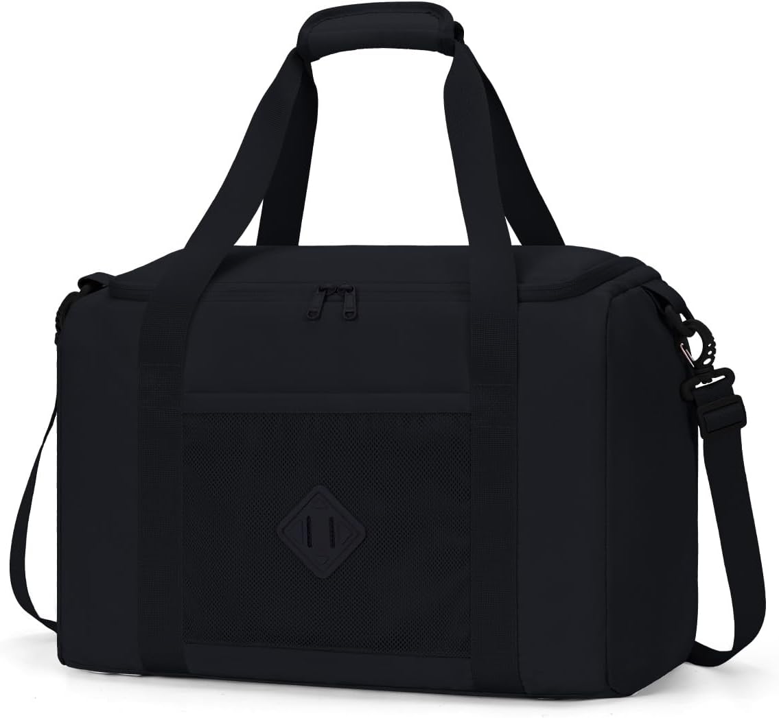 WANDF Personal Item Travel Bag 18x14x8, Carry On Duffle Bag for Women | Frontier Underseat Fit, Weekend Overnight Trips, Wet Pockets, Lightweight Flight Essentials
