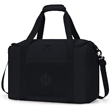 WANDF For Frontier Airlines Personal Item Bag 18x14x8, Travel Duffel Bags with Wet Pockets, Lightweight Carry on Weekender Overnight Duffle for Women Black