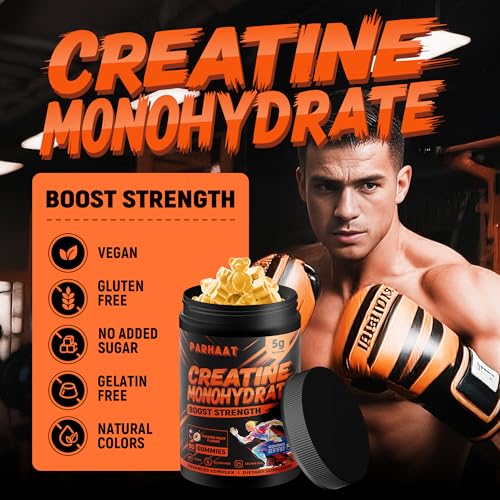 Image of NSF Certified Creatine Gummy - Creatine Monohydrate Gummies 5g for Men & Women - Boost Focus,Strength, and Endurance, Vegan, Gluten-Free, Non-GMO, 2.5 Gram Creatine per Gummy ( Passion fruit 90 ct)