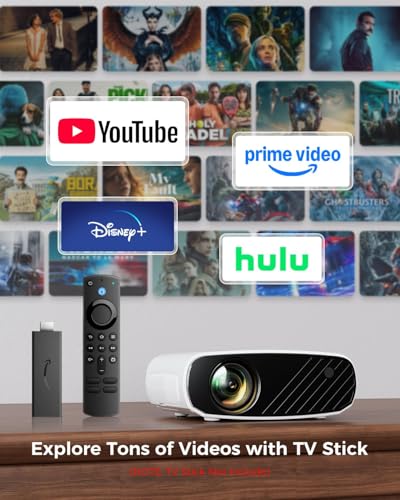 image for ELEPHAS Mini Projector for iphone, Portable Projector with Tripod, 108