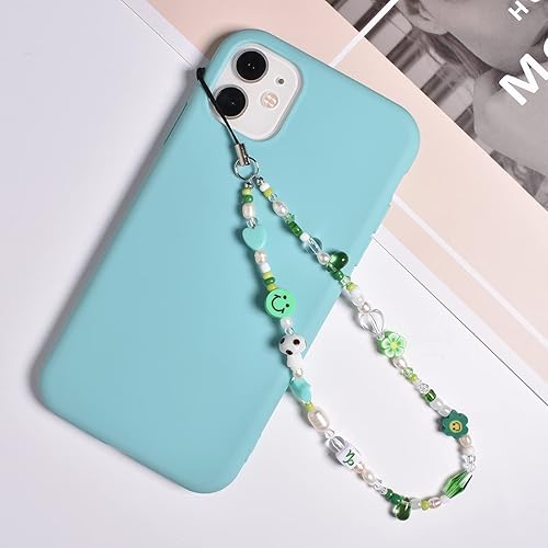 Miniatura 4 de Abalorio con cuentas para teléfono, correa de muñeca personalizada hecha a mano, llavero para teléfono