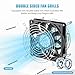 Eakhelb 120mm Fan,120x25mm EC Brushless Cooling Fan, High Static Pressure AC 110V 120V 220V 240V Axial Fan,with AC Power ON/Off Switch Extender Cable, for DIY Cooling Industrial Case Exhaust Projects