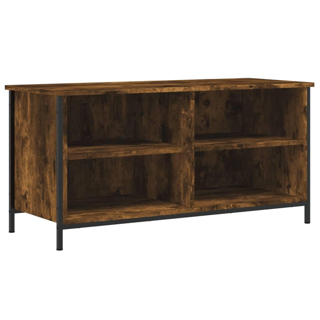 scaffale tv smogak nero 100x40x50 cm multilayer wood