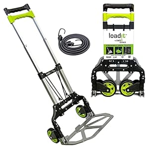 LoadIt 75 KG Heavy Duty Aluminium Sack Truck, Folding Sack Truck and Sack Barrow with Bungee Cord. ISO 9001 & TUV GS…