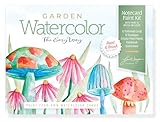 Watercolor the Easy Way Paint-Your-Own Watercolor Cards Garden: Notecard Paint Kit with Paint and Brush Included