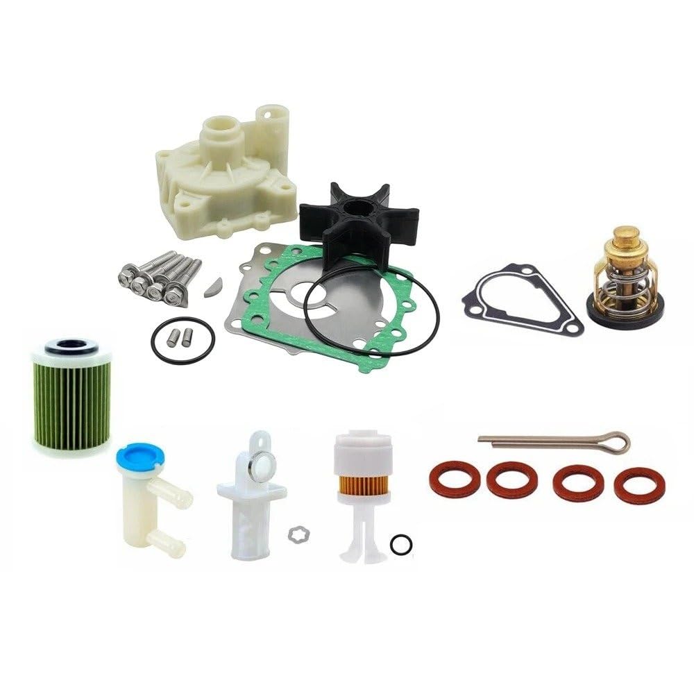 Kühlwasserpumpe Für F 150 ABDFW/Thermostat-Öl-Kraftstofffilter-Außenbord-Wartungsset Kühlmittelpumpe