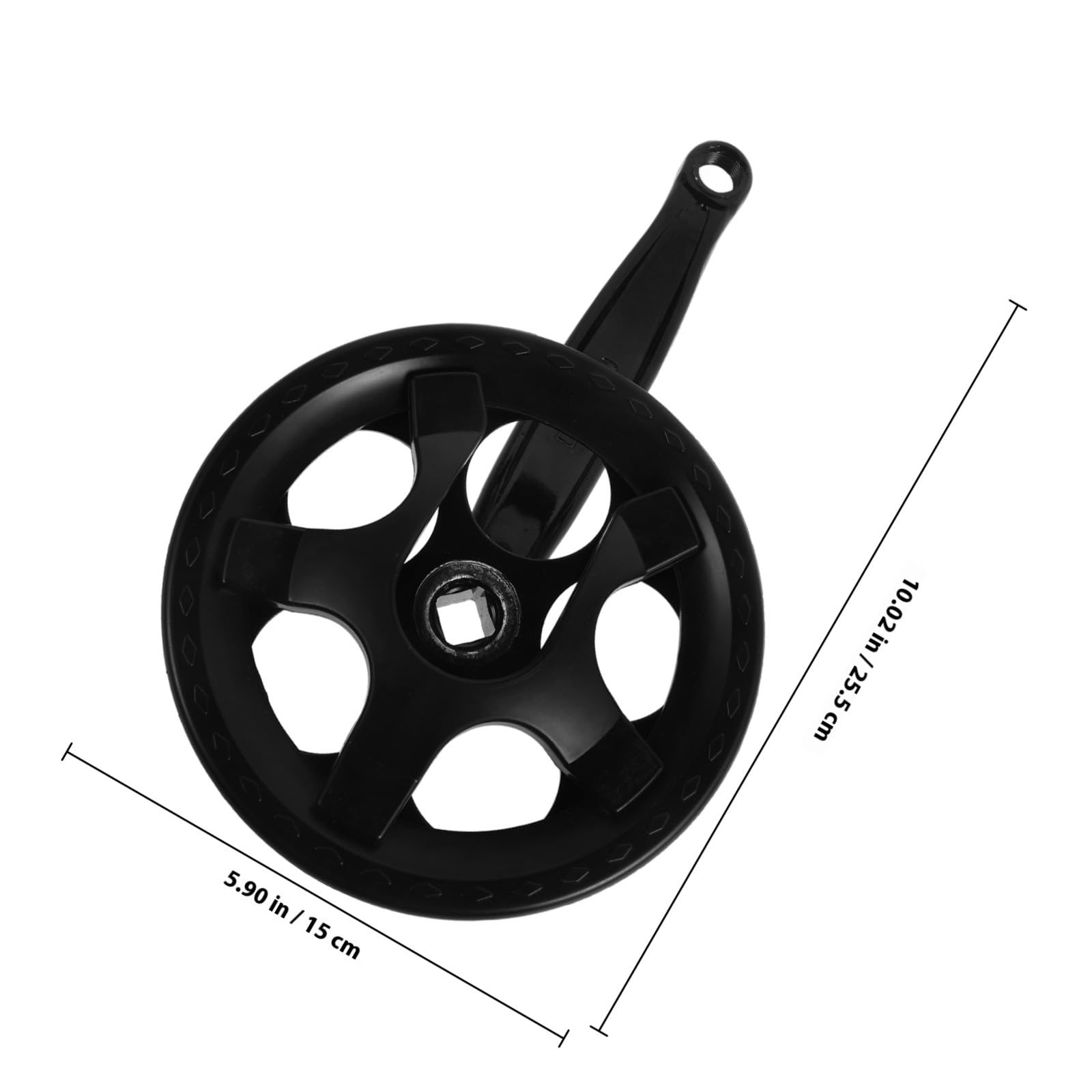 Toyvian Pédalier de Vélo à 36 Dents Mono Vitesse Double Cache-chaîne Noir | Acier au Carbone, Compatible Vélo de Route, Installation Simple, Lot de 1 Pièce