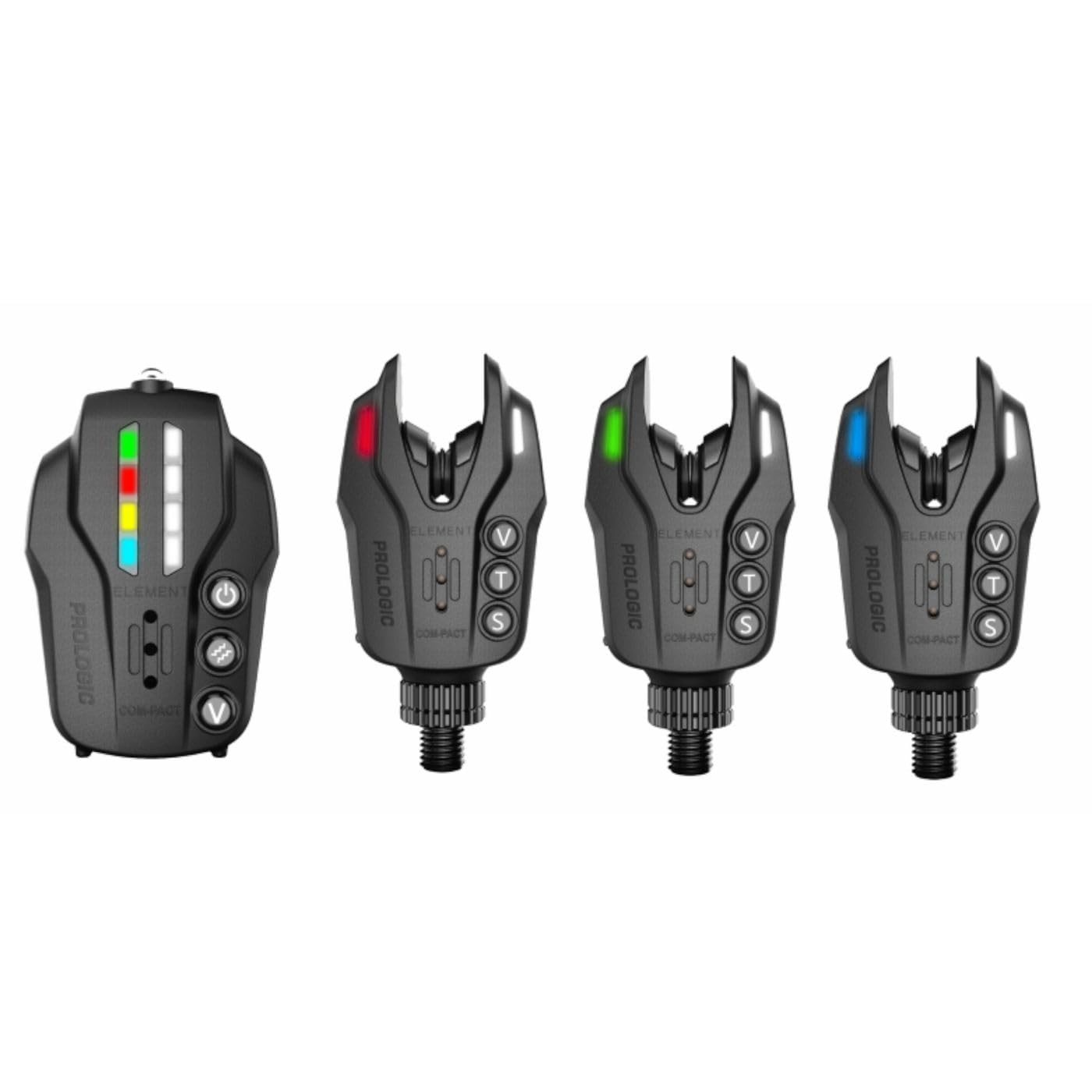 Prologic Element Com-Pact Alarm Set 3 + 1 - Bissanzeiger Set, Bissmelder zum Karpfenangeln