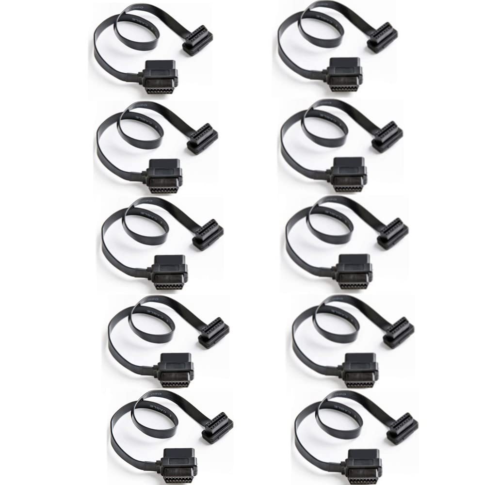 bbfly-A9 OBD II OBD2 16 Pin Splitter Extension 1x Male and 2X Female Extension Cable Adapter (2FT/60CM) (10 Pack)