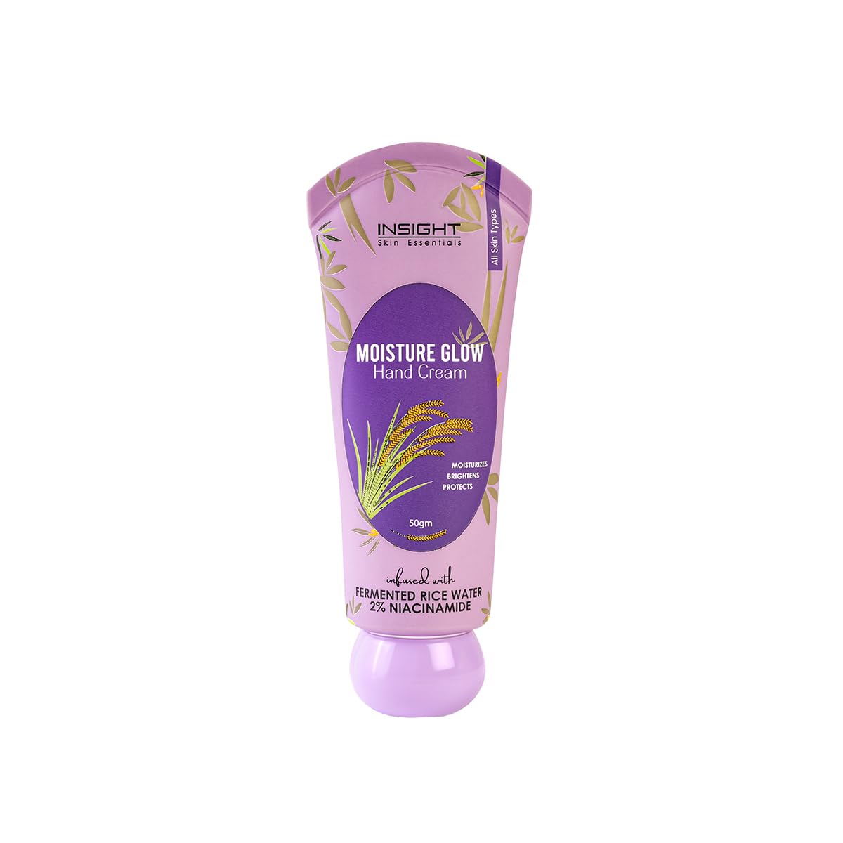 Insight Cosmetics Moisture Glow Hand Cream | Use AM/PM | Infused with Fermented Rice Water, 2% Niacinamide | Moisturizes, Brightens, Protects | Hand moisturizer | Soft hands | Intensive hand repair | Nourishing care - 50g-image-19