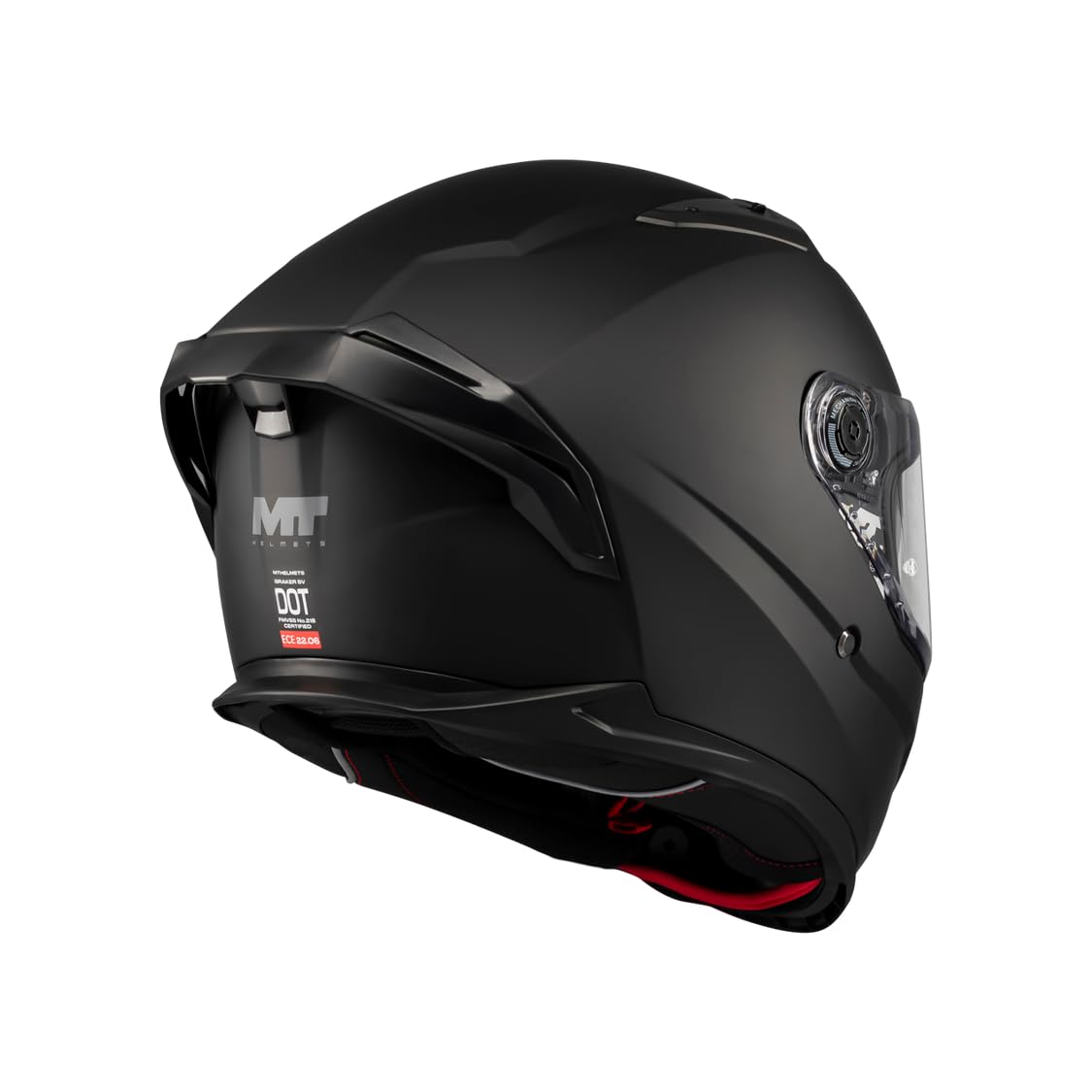 MT Helmets Braker SV, Casco Moto Integral Deportivo, Visor Solar Retráctil, Pantalla de Extracción Rápida Patentada, Spoiler Aerodinámico y Preparado Intercomunicador UCS, Homologado ECE 22.06 & DOT