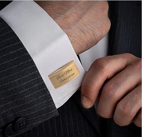 Mancuernillas personalizadas de oro bicolor miniatura 5
