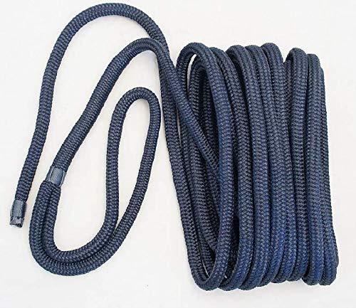 Meridian Zero Double Braided Polyester Fender Lines - Navy - 8mm x 1.8m Length