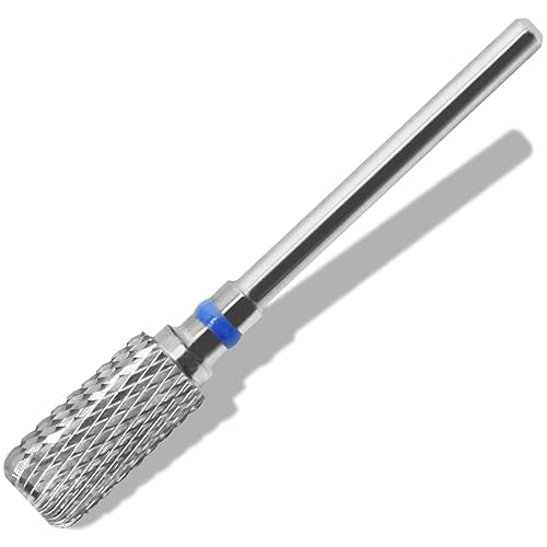 Brocas cilíndricas superlargas para uñas, brocas de tungsteno de carburo de 332 pulgadas, adecuadas para manicura, pedicura, cutícula, esmalte en