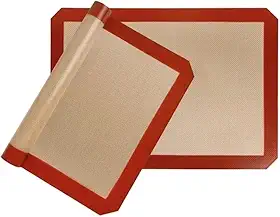 Vittak Kit 2 Tapetes Culinários de Silicone com Fibra de Vidro Antiaderente 42x30cm - Para Forno e Assar Reutilizável