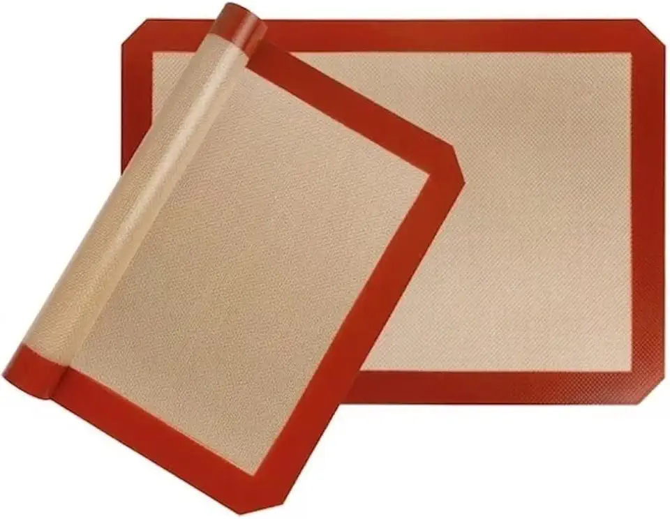 Vittak Kit 2 Tapetes Culinários de Silicone com Fibra de Vidro Antiaderente 42x30cm - Para Forno e Assar Reutilizável