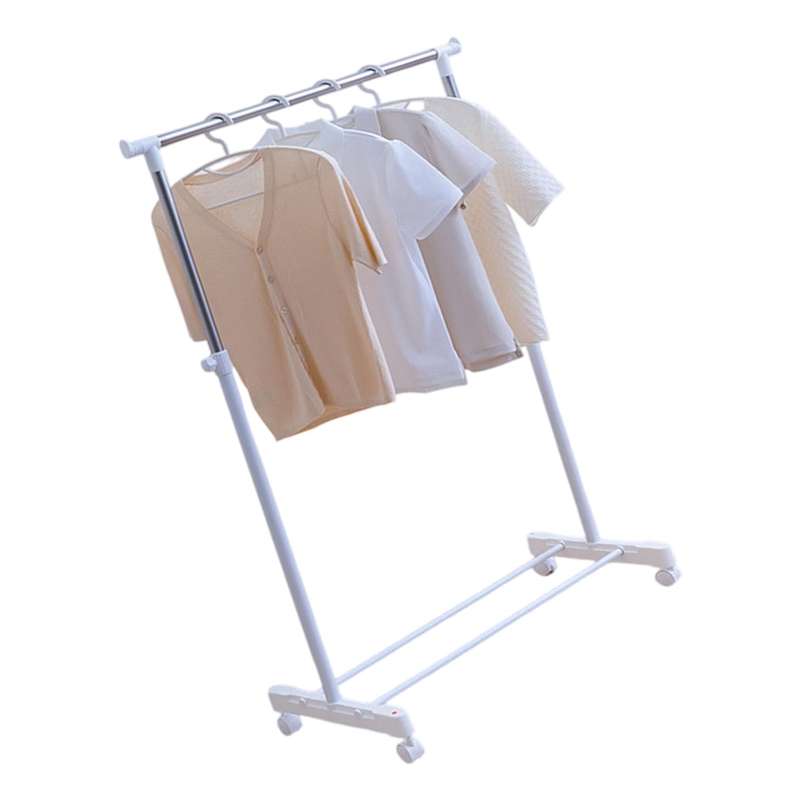 Kalttoy Heights Rolling Clothes Rack for Indoor Outdoor Use Compact Space Saving Laundry Drying Stand with Sturdy Sturdy Rolling Laundry Rack for Indoor Use