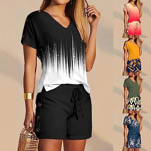 Survêtement d'été femme ensemble t-shirt ample et short jogging - 3
