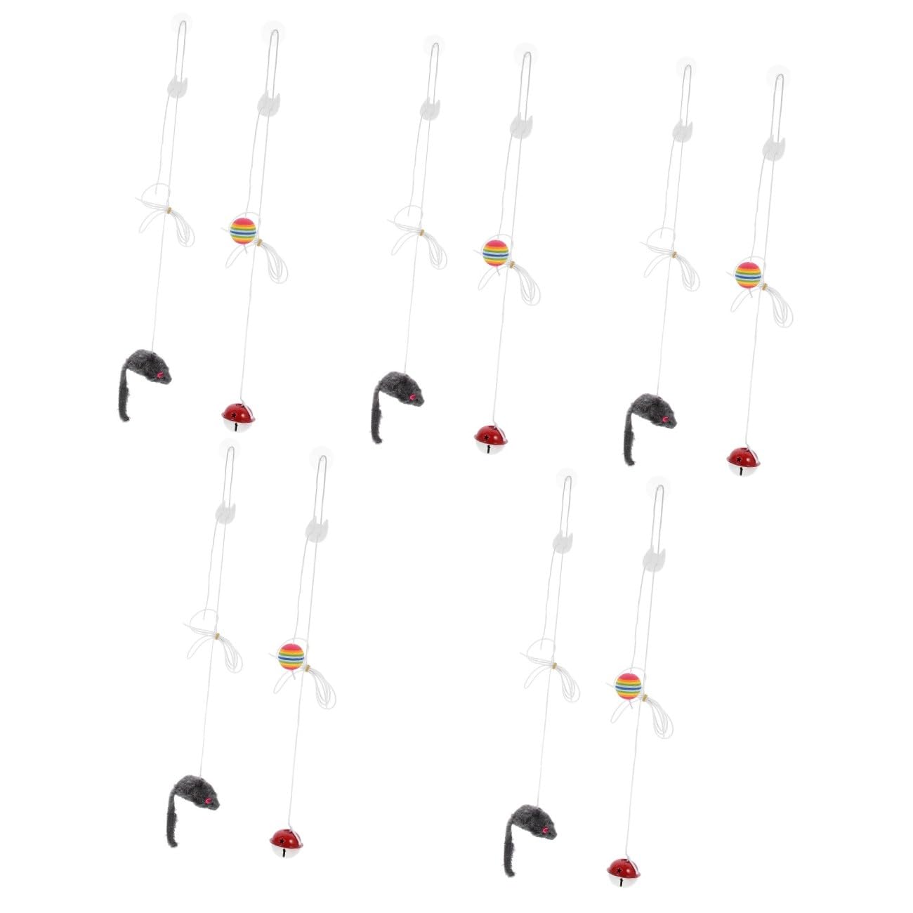 minkissy 10 Sets Katzenspielzeug Interaktives Katzenspielzeug Hängeseil Lustiges und Interessantes Katzenspielzeug für Hauskatzen Sicher und