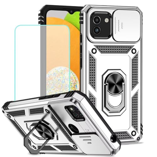 Coque Galaxy A03 Samsung SM-A035F avec verre trempé et cache caméra coulant