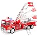 12" Bump & Go Rescue Fire Engine Truck Kids Toy with Extending Ladder & Lights & Siren Sounds