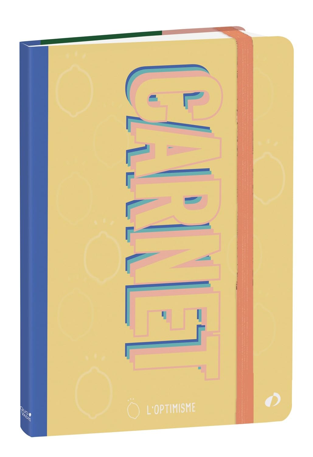 QUO VADIS - Collection: L'Optimisme Notebook 21 Loptimism with elastic 15 x 21 cm Graphic