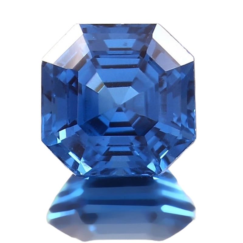 Tourmaline bleue indicolite octogonale 9x9mm pour création de bague DIY