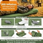 Self-Inflating Sleeping Pad, Memory Foam Camping Mattress pad, Sleeping Mat - Image 3