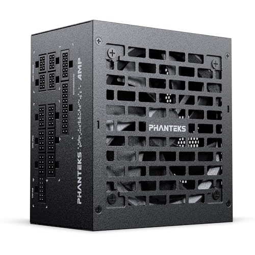 Phanteks AMP GH 1000W Platinum Power Supply, ATX 3.1 and PCIe 5.1 Platform, Fully Modular Individual Cables, Silent Fanless Mode (Black)