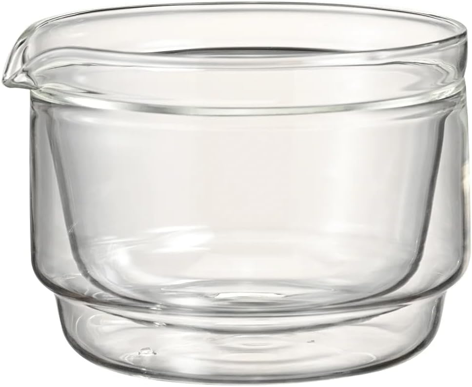 HARIO Double-Walled Matcha Bowl 300mL – Heatproof Glass Japanese Chawan for Matcha Whisking & Serving – Insulated Clear Glass Clear