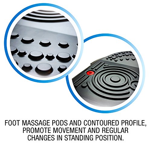 Image of System 2000M Lite Ergonomic Anti-Fatigue Floor Comfort Mat, Non-Slip Base for Standing Desks, 16 inch x 24 inch Black for Home, Office, Kitchen & Gaming Use